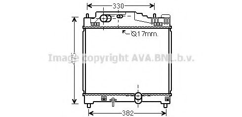 Радиатор, охлаждение двигателя AVA QUALITY COOLING TO2501