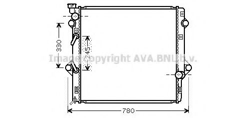 Радиатор, охлаждение двигателя AVA QUALITY COOLING TO2641
