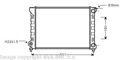 Радиатор, охлаждение двигателя AVA QUALITY COOLING VW2045