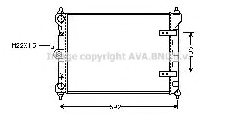 Радиатор, охлаждение двигателя AVA QUALITY COOLING VWA2095