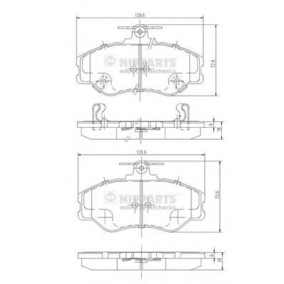 Комплект тормозных колодок, дисковый тормоз NIPPARTS J3600513