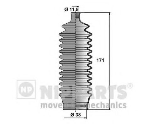 Комплект пылника, рулевое управление NIPPARTS N2843018