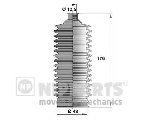 Комплект пылника, рулевое управление NIPPARTS N2844024