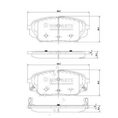 Комплект тормозных колодок, дисковый тормоз NIPPARTS N3600551