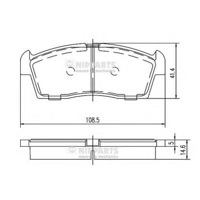 Комплект тормозных колодок, дисковый тормоз NIPPARTS N3608032