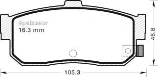 Комплект тормозных колодок, дисковый тормоз MGA 464