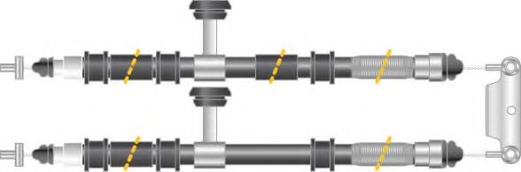 Трос, стояночная тормозная система MGA KC4630