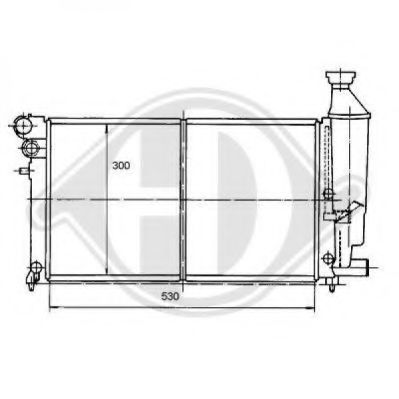 Радиатор, охлаждение двигателя DIEDERICHS 8104104