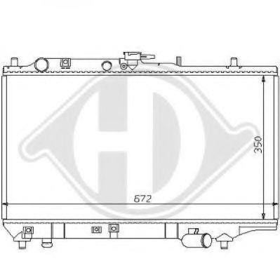 Радиатор, охлаждение двигателя DIEDERICHS 8120109