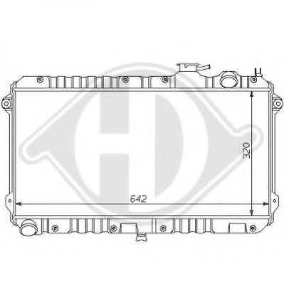 Радиатор, охлаждение двигателя DIEDERICHS 8120115