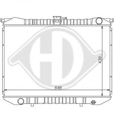 Радиатор, охлаждение двигателя DIEDERICHS 8124105