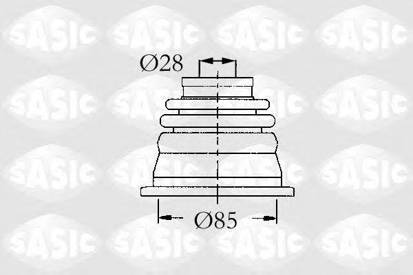 Комплект пылника, приводной вал SASIC 4003451