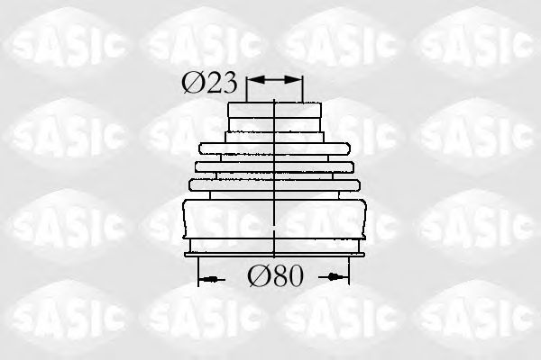 Комплект пылника, приводной вал SASIC 9004630