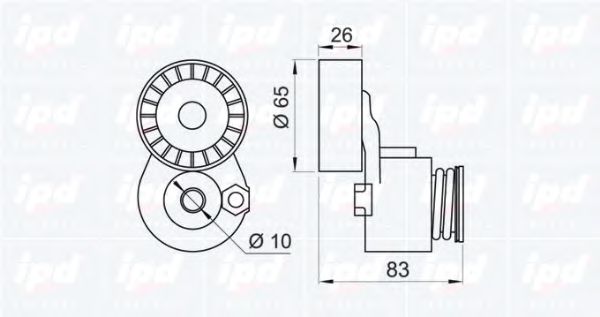 Натяжная планка, поликлиновой ремень IPD 100989