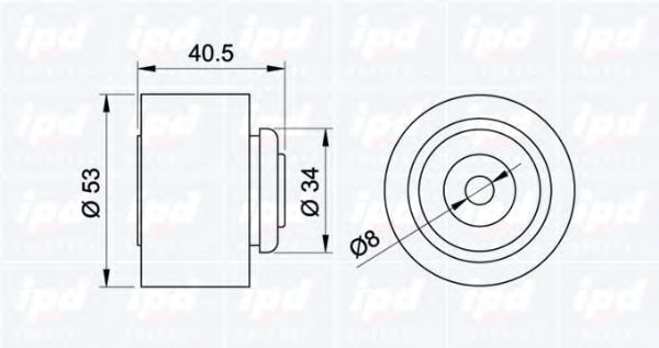 Паразитный / Ведущий ролик, зубчатый ремень IPD 150602