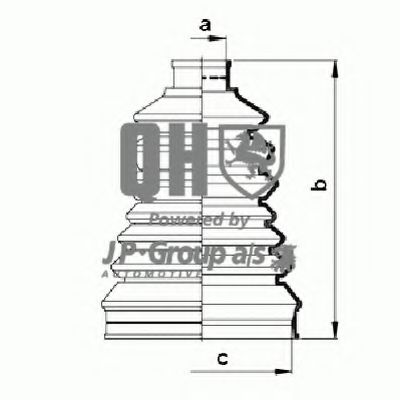 Комплект пылника, приводной вал JP GROUP 4143601519