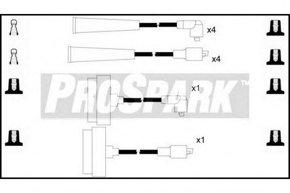 Комплект проводов зажигания STANDARD OES307