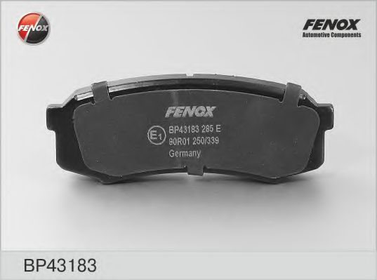 Комплект тормозных колодок, дисковый тормоз FENOX BP43183