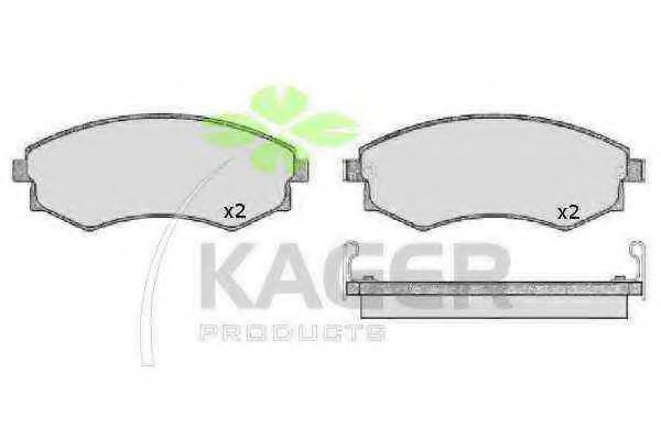 Комплект тормозных колодок, дисковый тормоз KAGER 21727