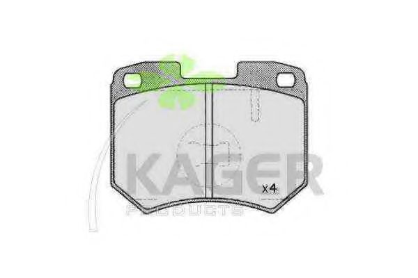 Комплект тормозных колодок, дисковый тормоз KAGER 20484