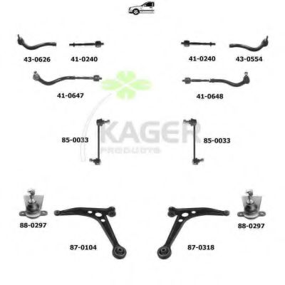 Подвеска колеса KAGER 800122