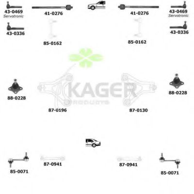 Подвеска колеса KAGER 800396