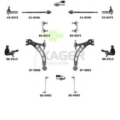 Подвеска колеса KAGER 800941