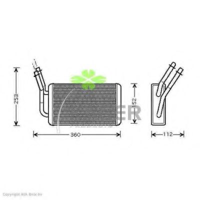 Теплообменник, отопление салона KAGER 32-0390