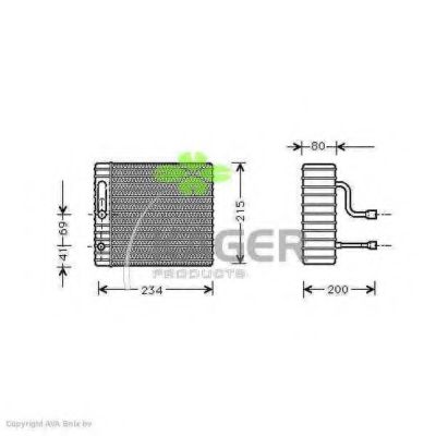 Испаритель, кондиционер KAGER 94-5730