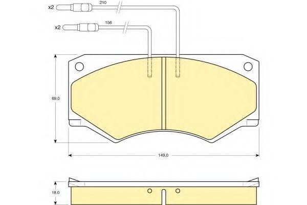 Комплект тормозных колодок, дисковый тормоз GIRLING 6103899