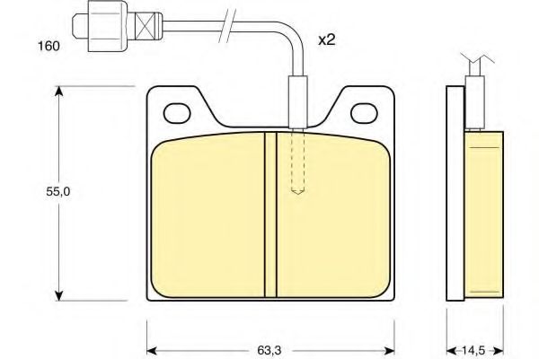 Комплект тормозных колодок, дисковый тормоз GIRLING 6106271