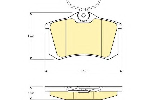 Комплект тормозных колодок, дисковый тормоз GIRLING 6108231