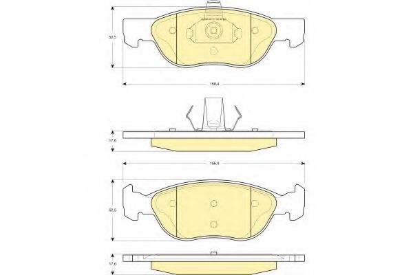 Комплект тормозных колодок, дисковый тормоз GIRLING 6114872