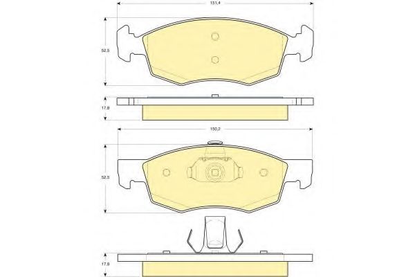 Комплект тормозных колодок, дисковый тормоз GIRLING 6115882