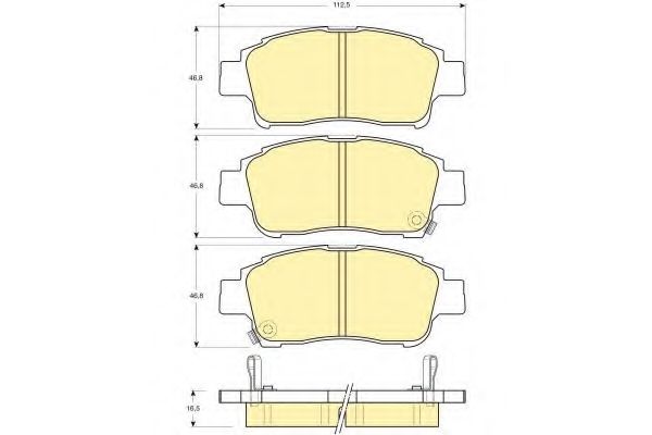 Комплект тормозных колодок, дисковый тормоз GIRLING 6132189