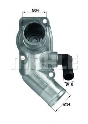 Термостат, охлаждающая жидкость MAHLE ORIGINAL TI 43 92D