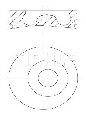 Поршень MAHLE ORIGINAL 016 02 00