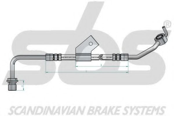Тормозной шланг EURODEAL AUTOPARTS 50948