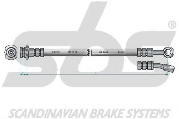 Тормозной шланг EURODEAL AUTOPARTS 50981