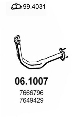 Труба выхлопного газа ASSO 06.1007