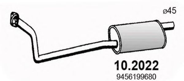 Предглушитель выхлопных газов ASSO 10.2022