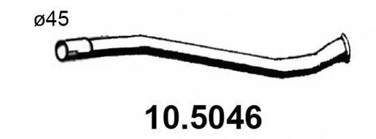 Труба выхлопного газа ASSO 10.5046