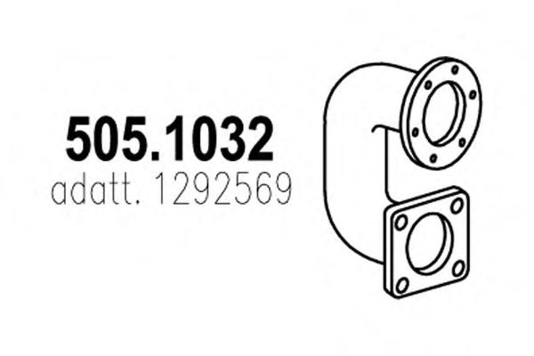 Труба выхлопного газа ASSO 505.1032
