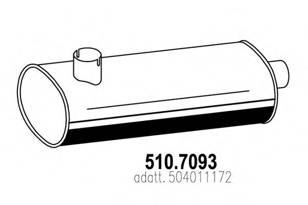 Средний / конечный глушитель ОГ ASSO 510.7093
