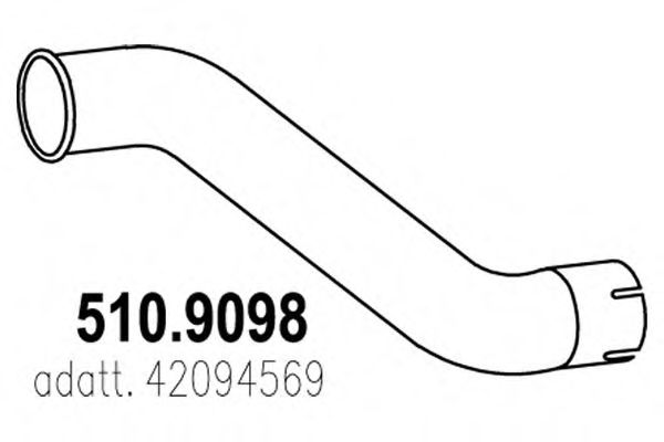 Труба выхлопного газа ASSO 510.9098