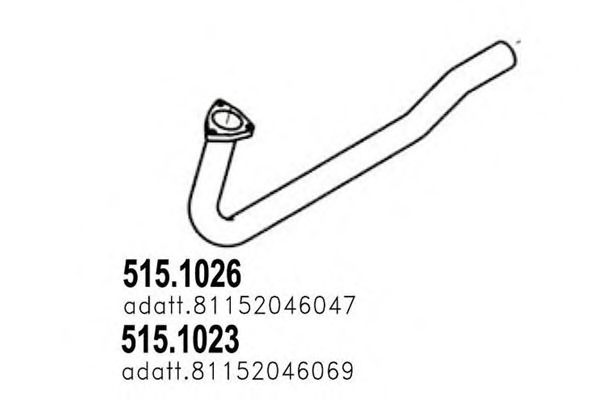 Труба выхлопного газа ASSO 515.1023