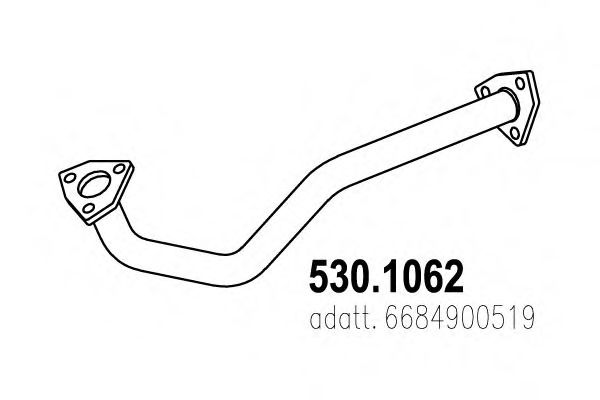 Труба выхлопного газа ASSO 530.1062