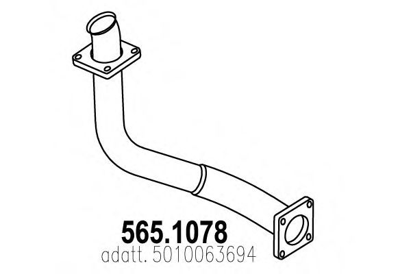 Труба выхлопного газа ASSO 565.1078