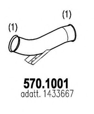Труба выхлопного газа ASSO 570.1001