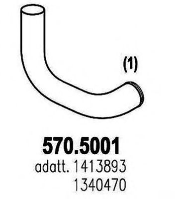 Труба выхлопного газа ASSO 570.5001
